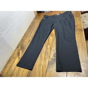 Peter Millar Performance Five-Pocket Pant Mens 38x32 Black Chino Golf Adult